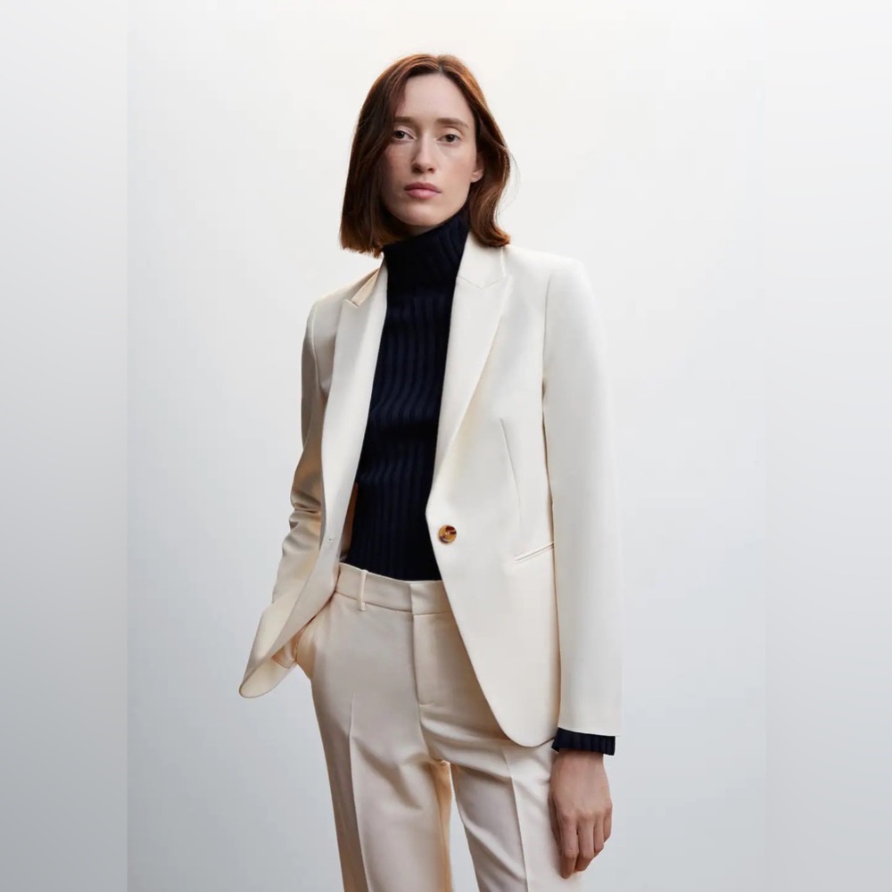 Mng Fitted suit blazer